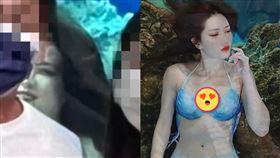「美麗合照秒變靈異照」　美人魚正妹現身！高EQ回應「自己也笑噴」