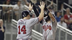 ▲史汪森（Dansby Swanson）開轟，勇士5轟打爆國民12連勝。（圖／美聯社／達志影像）