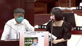 ▲柯文哲質詢。
