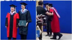 慈祥校長畢典「連站4小時」下台突腳軟！學生急扶：好心疼（圖／翻攝自澎派新聞）