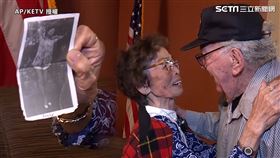 ▲美國老兵Duane Mann1954年因駐紮日本遇到初戀Peggy Yamaguchi。（圖／AP/KETV 授權）