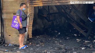 火警父重回現場　淚眼望家門場面哀戚