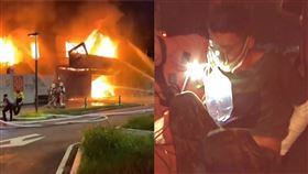 輪胎行,縱火,口角,小兒子（圖／翻攝畫面）