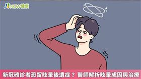 當新冠病毒侵害到神經系統，確診者可能會出現眩暈的症狀，這種病毒性的破壞若及時給予治療，就能減少產生併發式後遺症的機率。（圖／NOW健康製作；圖片來源／ingimage）
