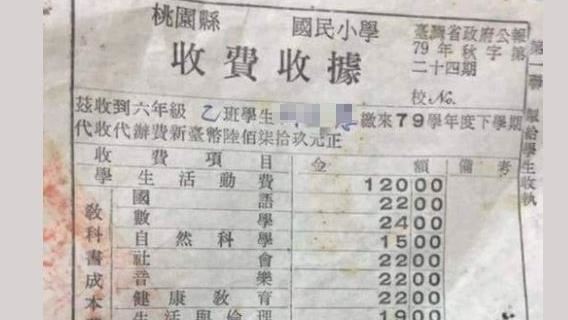 民國79年學雜費曝　網看哭：回不去