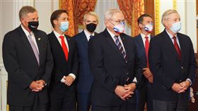 美國參眾議員葛瑞姆、孟南德茲、波爾、波特曼、賽斯、傑克森訪台記者會。（圖／記者陳政宇攝影）