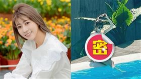 艷陽下阿部瑪利亞難得穿比基尼，刻意拉遠羞秀逆天美腿與完美比例。（圖／翻攝自_abedesu IG）