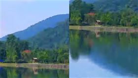 鯉魚潭出現劇烈搖晃，畫面曝光。（圖／翻攝自ervnsa YouTube）