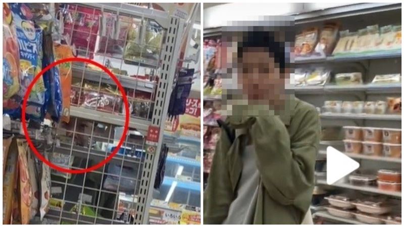 超商怪男躲貨架！恐怖直瞪嚇壞高中生