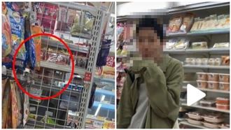 超商怪男躲貨架！恐怖直瞪嚇壞高中生