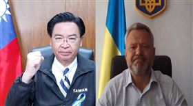 吳釗燮,烏克蘭布查市長費多盧克（圖／外交部提供）