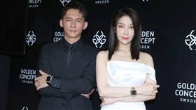 蔡淑臻和温昇豪出席品牌活動。（圖／記者邱榮吉攝影）