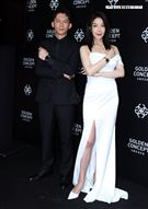 蔡淑臻、温昇豪出席Golden Concept 全球首間概念店。（記者邱榮吉/攝影）