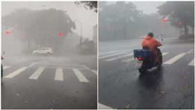 跑50元的單！外送員錄19秒「災難暴雨」網嚇：是在玩命