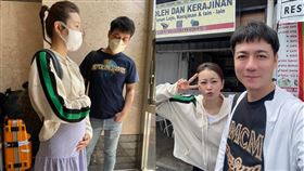 謝宜君挺出孕肚，連老公陳隨意都看傻了眼。（圖／翻攝自謝宜君臉書）