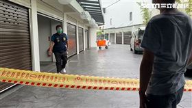 彰化摩鐵傳出雙屍命案，警方現場發封鎖線。（圖／翻攝畫面）