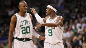▲朗多（Rajon Rondo）和艾倫（Ray Allen）。（圖／美聯社／達志影像）