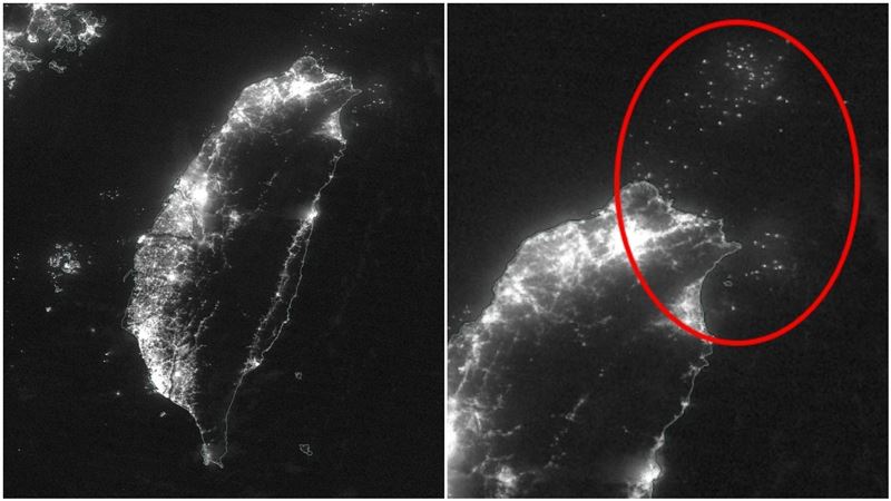 NASA空拍台灣！海邊整片星光是它