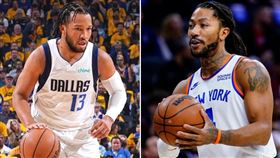 ▲羅斯（Derrick Rose）可能會成為尼克招募布朗森（Jalen Brunson）的關鍵因素。（圖／翻攝自紐約郵報推特）