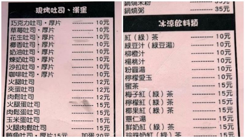10元銅板能買啥？早餐店價格掀暴動