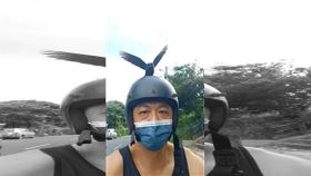 有片！真有「憤怒鳥」一見機車就攻擊（圖／民眾提供）