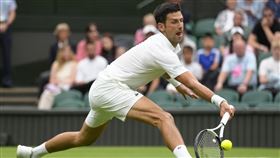 ▲塞爾維亞名將喬科維奇（Novak Djokovic）溫網首輪獲勝。（圖／美聯社／達志影像）