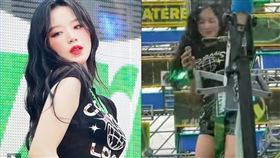 (G)I-DLE台灣成員葉舒華水槍朝臉不停狂噴。（圖／翻攝自推特）