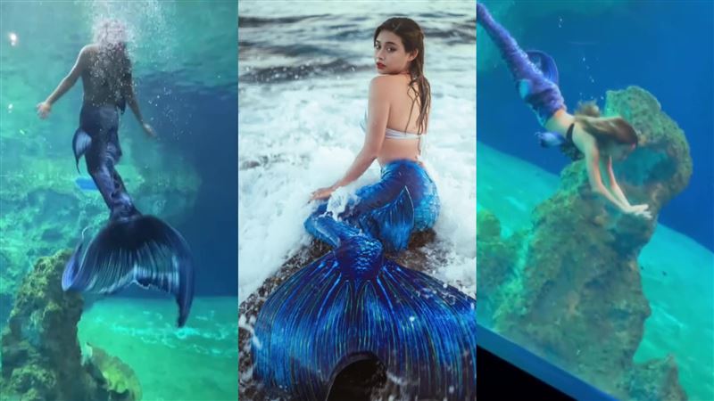 不只比基尼火辣　墾丁正妹美人魚照曝