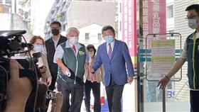 陳時中今日上午出席國健署活動，媒體大陣仗等候。（圖／記者簡浩正攝影）