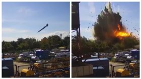 ▲烏克蘭克雷門丘格區(Kremenchug )的Amstor購物中心遭俄羅斯軍隊發射導彈轟炸畫面曝光。監視器畫面拍到導彈「精準」落下。（圖／翻攝自Zelenskiy office IG)