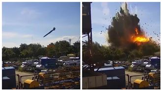 恐怖瞬間！導彈精準擊中烏克蘭商場