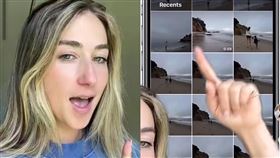  有女網友分享iPhone的拍照隱藏功能。（圖／翻攝自《kelly.fiance》TikTok）