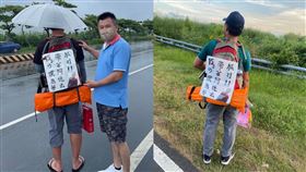 15歲少年揹阿嬤徒步環島。（圖／翻攝自爆料公社臉書）