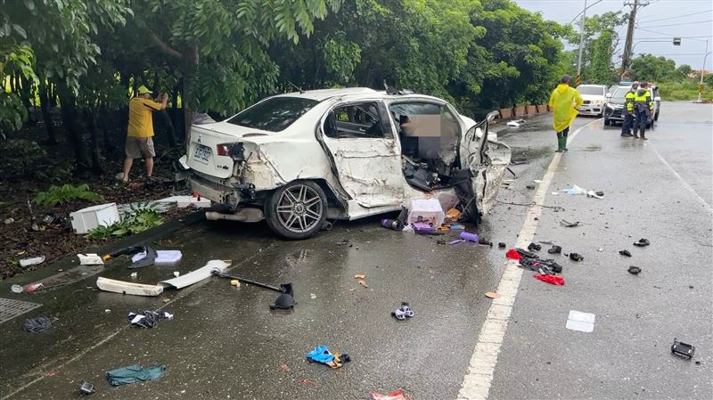 男高速撞路樹慘死　儀錶板停在130