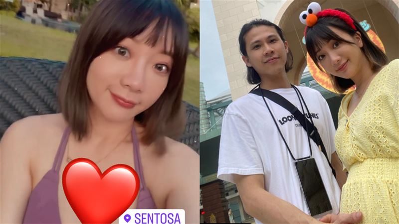 女星挺孕肚出國　穿比基尼曬惹火身材