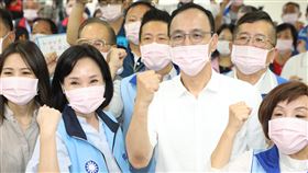 朱立倫柯志恩高雄合體。（圖／國民黨提供）