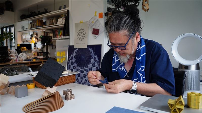 盼台灣和平　東奧會徽創作者來台策展