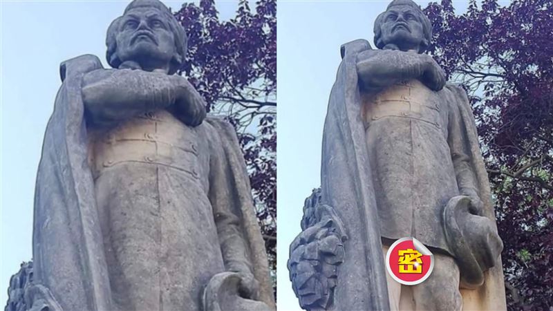 黃蜂在莊嚴雕像築巢　位置、形狀尷尬
