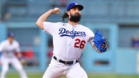 ▲岡索林（Tony Gonsolin）拿下10勝、自責分率1.54大聯盟最佳。（圖／美聯社／達志影像）