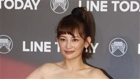 張涵雅身穿禮服走紅毯。（圖／記者楊澍攝影）