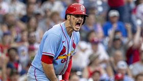 ▲紅雀上演「背靠背靠背靠背」連4轟，隊史第1次。（圖／美聯社／達志影像）