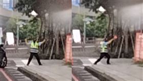 保全,指揮,揮棒,捍衛戰士（圖／翻攝自爆廢公社）