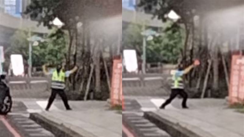 台版捍衛戰士？保全用生命指揮超敬業