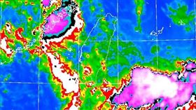  0703 1420衛星雲圖。（圖／翻攝自中央氣象局）