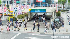 西門捷運站1號出口(記者陳弋攝影)
