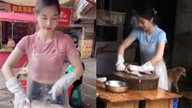 中國四川賣魚女高顏值爆紅。（圖／翻攝自星視頻微博）