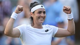 ▲非洲希望加博（Ons Jabeur）連兩年闖進溫網8強。（圖／美聯社／達志影像）