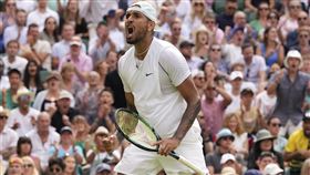▲澳洲「壞小子」基爾喬斯（Nick Kyrgios）睽違8年重返溫網8強。（圖／美聯社／達志影像）