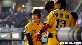 ▲中信兄弟游擊手江坤宇跑回球隊第3分。（圖／記者劉彥池攝影）