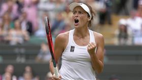 ▲「網球媽媽」瑪莉亞（Tatjana Maria）勇闖溫網4強。（圖／美聯社／達志影像）